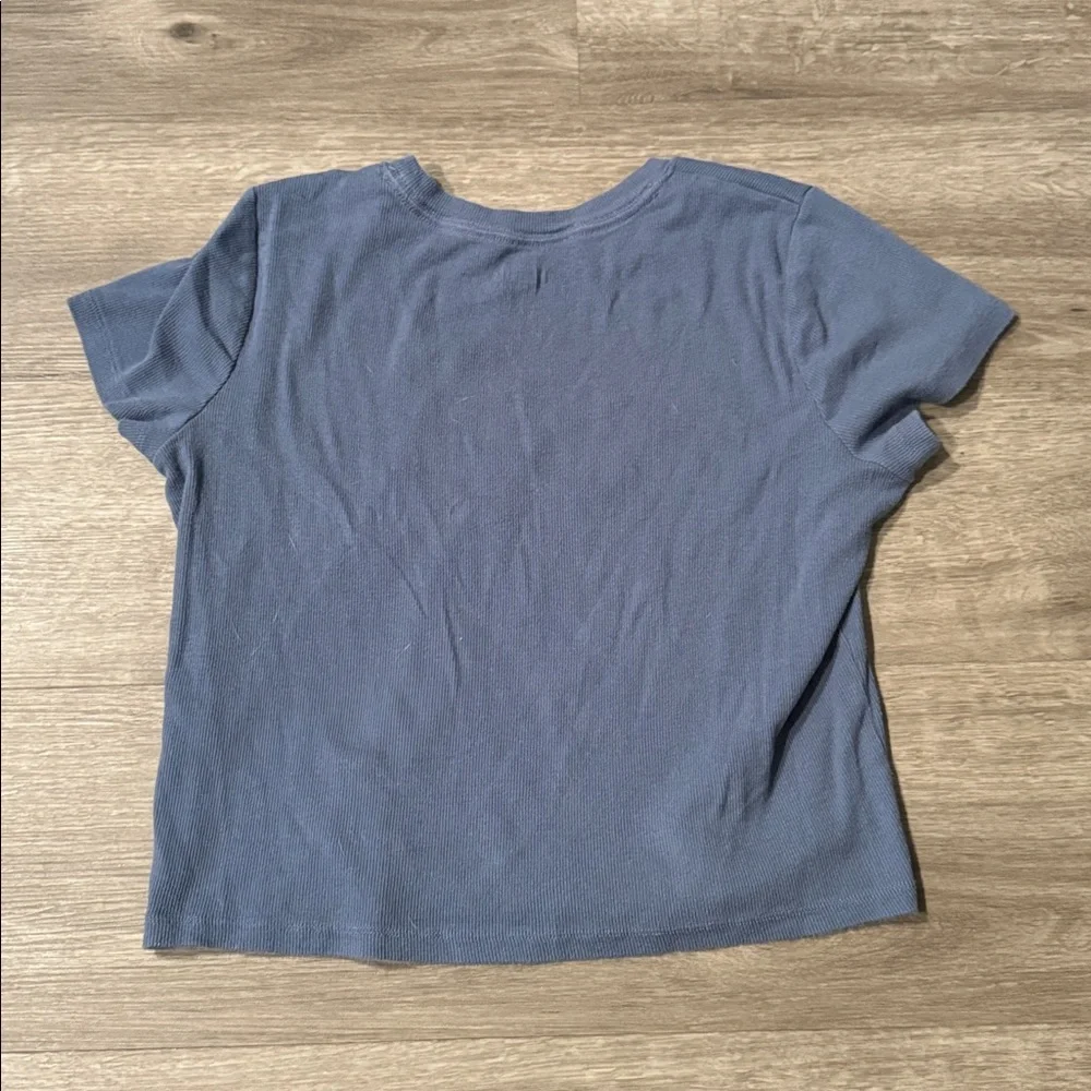 Hollister Ribbed Nautical Graphic Baby Tee — “Capri Sailing Club”